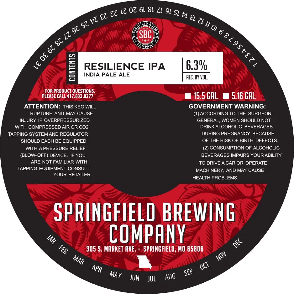Resilience IPA label art — SPRINGFIELD BREWING COMPANY