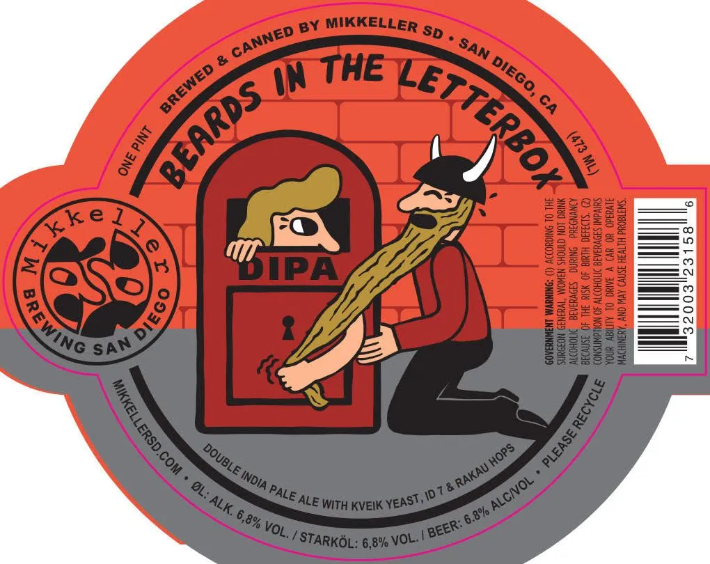 Beards in the Letterbox label