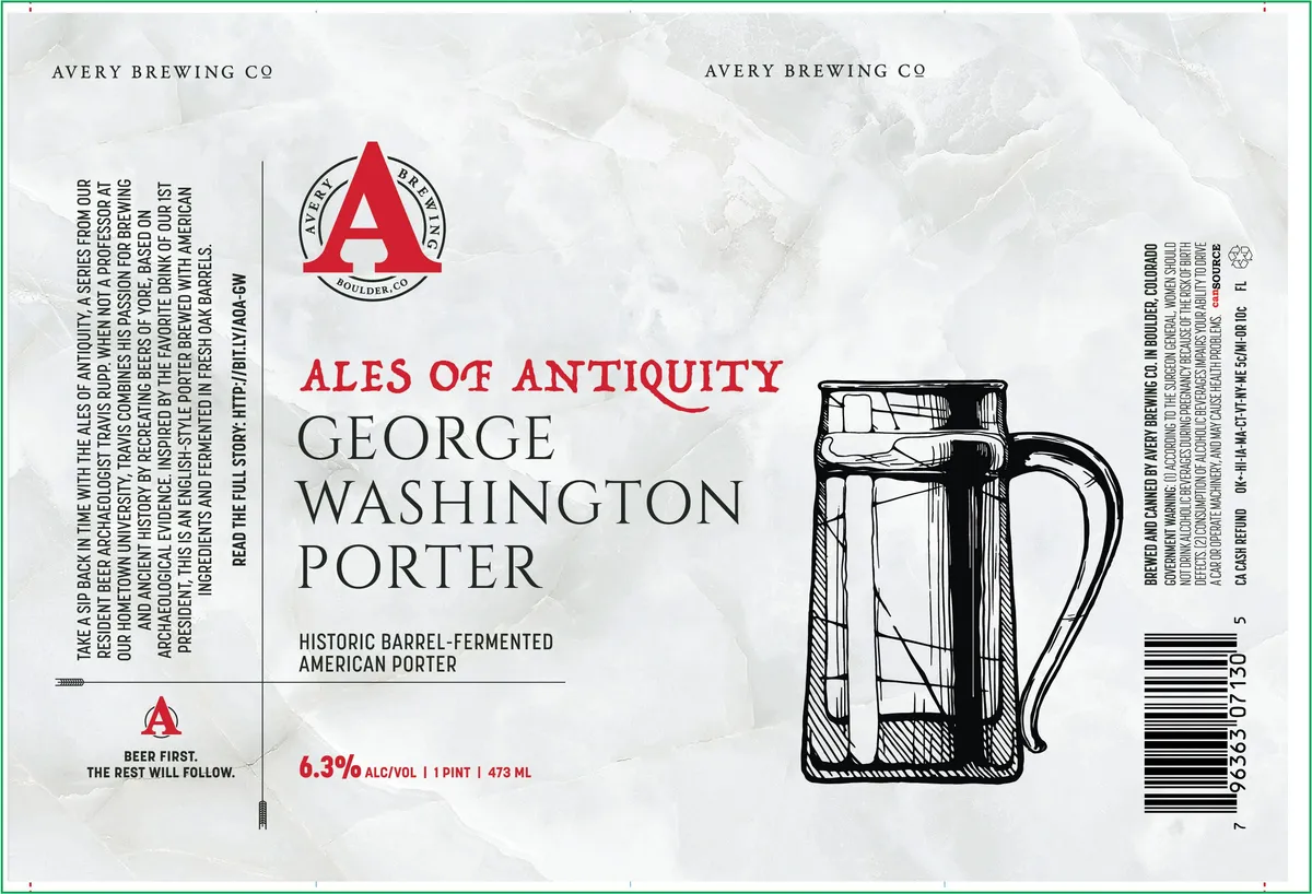 George Washington Porter label art — AVERY BREWING CO.