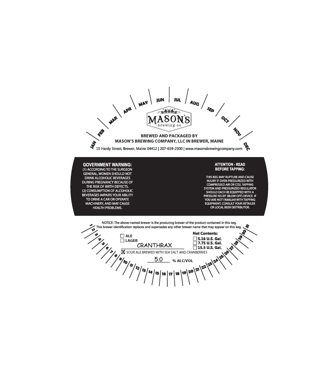 Cranthrax label