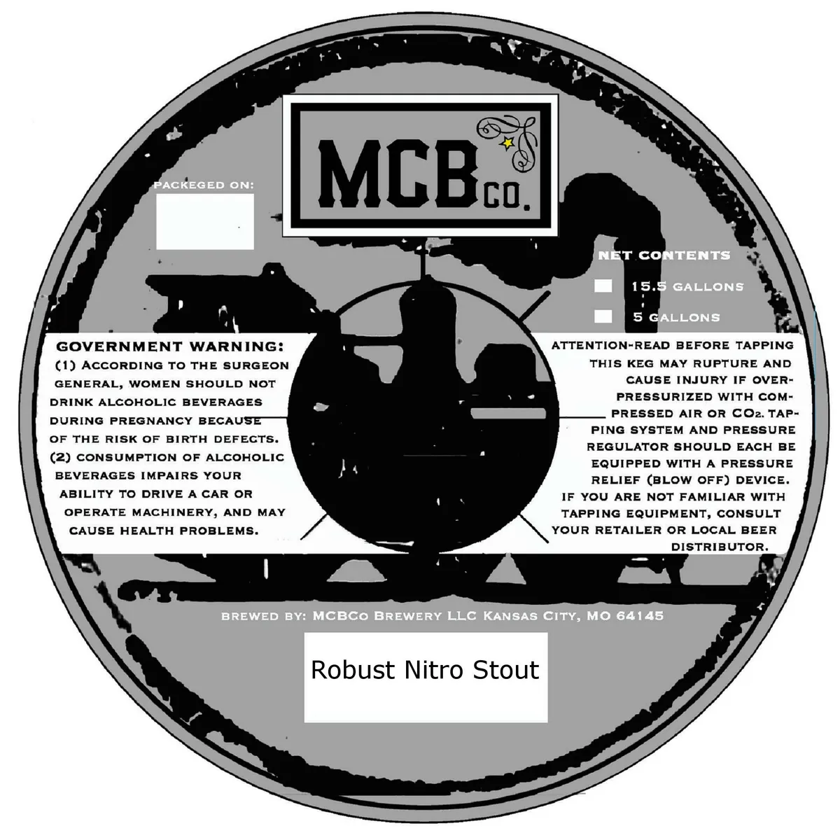 Robust Nitro Stout label art — MCBCO