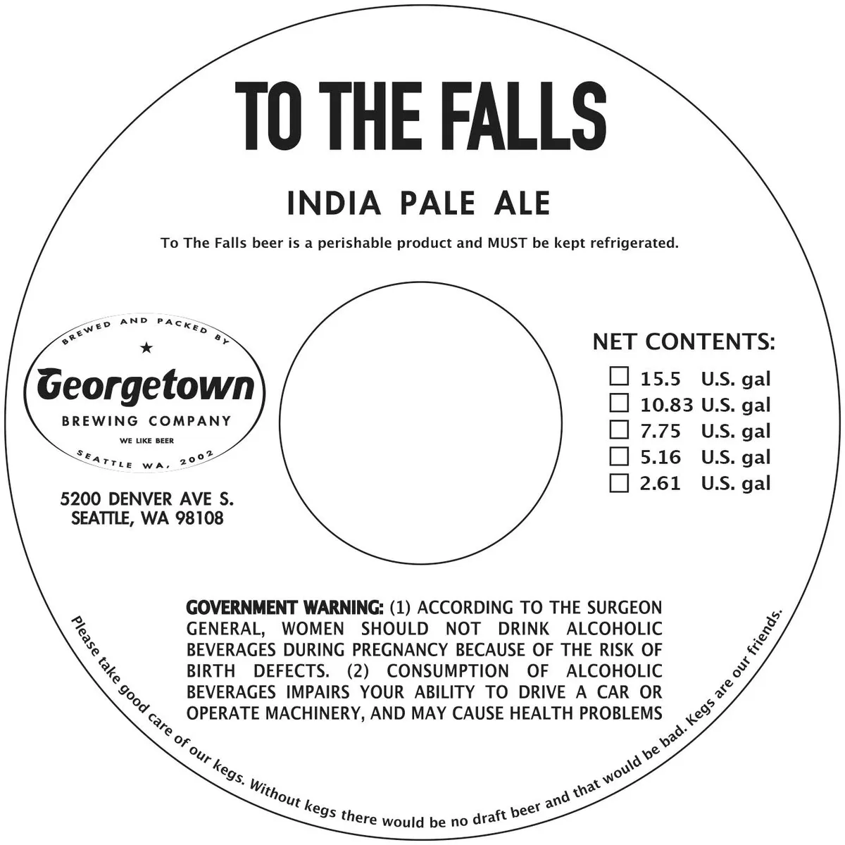 To The Falls label
