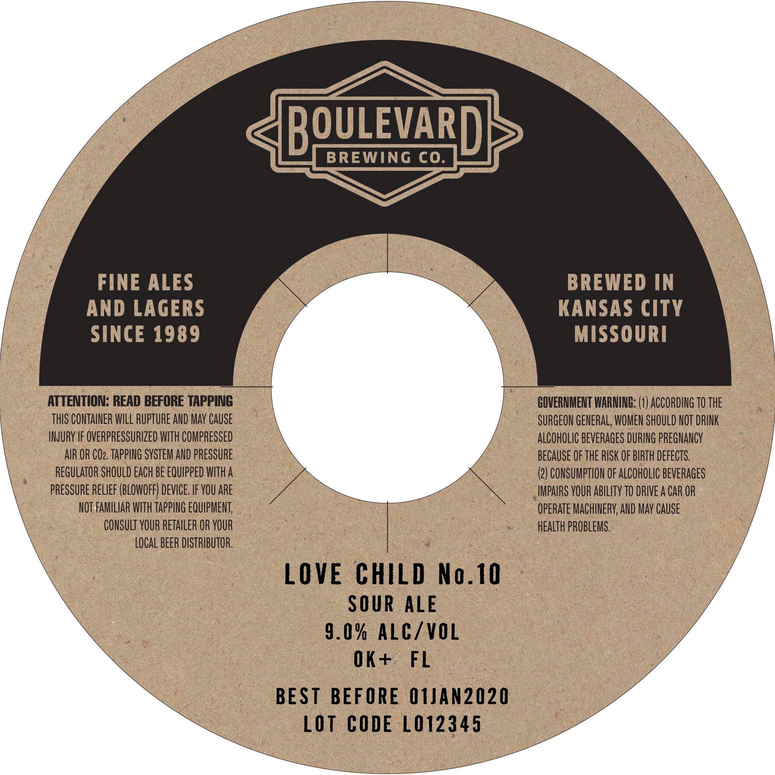 Love Child No. 10 — full label as filed with TTB