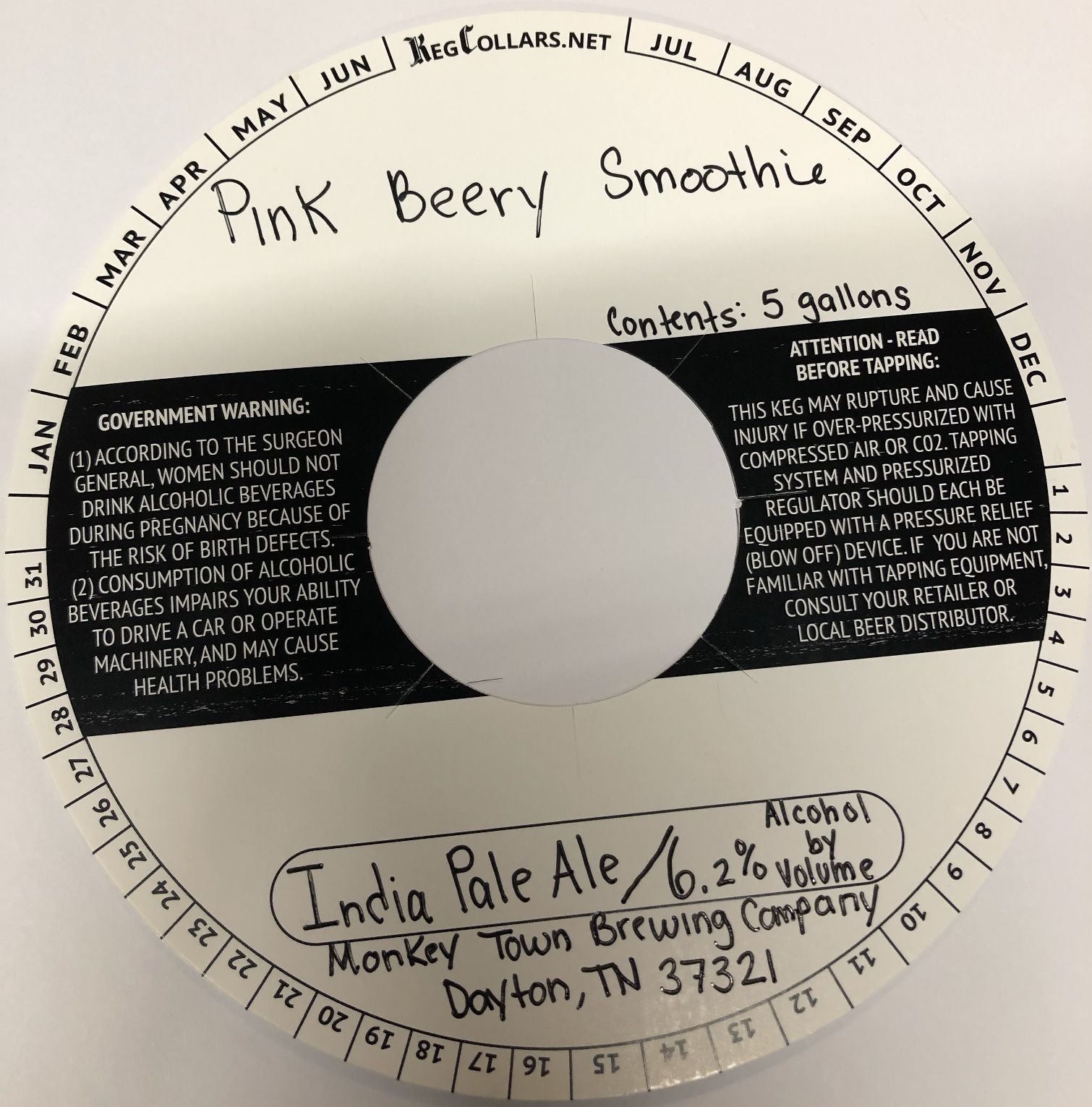 Pink Beery Smoothie — full label as filed with TTB