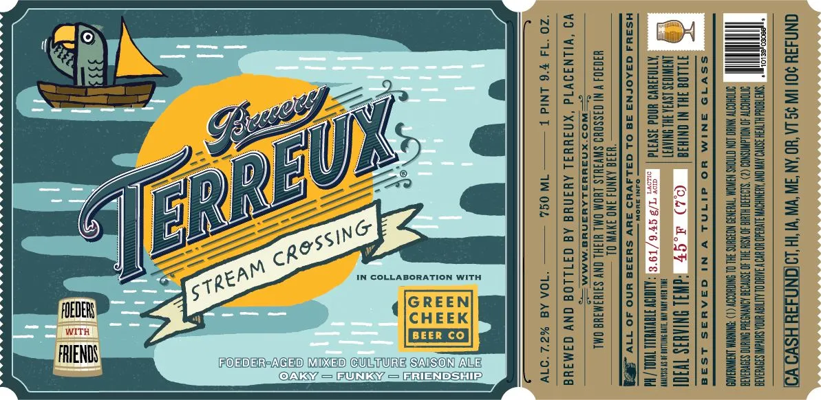 Stream Crossing label art — BRUERY TERREUX