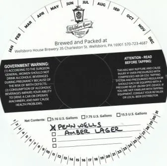 Penn Wells Amber Lager label