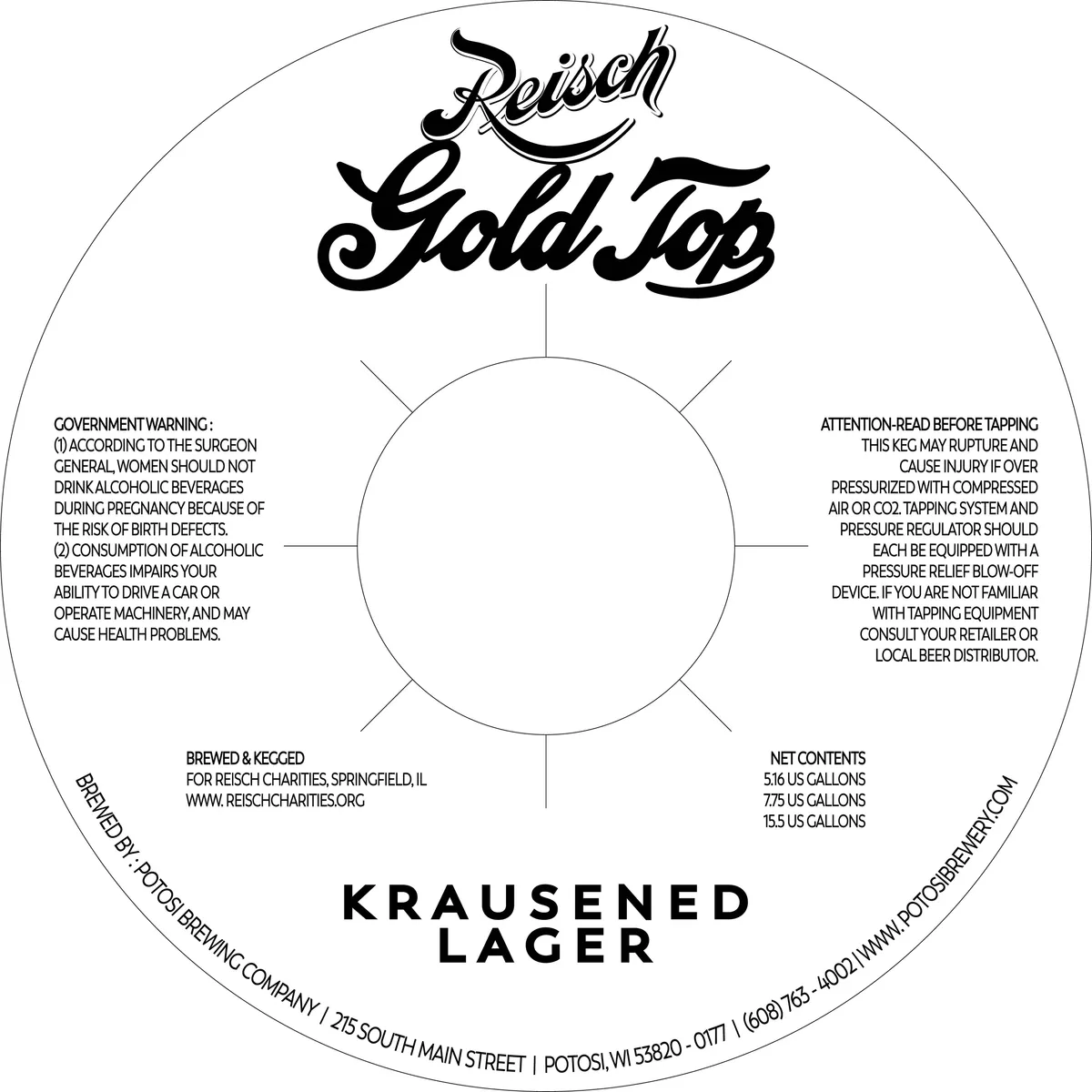 Reisch Gold Top label art — REISCH