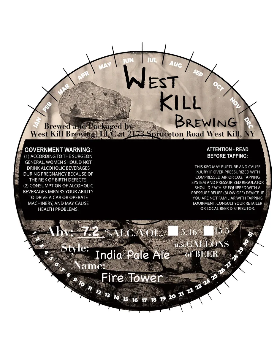 Fire Tower label art — WEST KILL BREWING, LLC