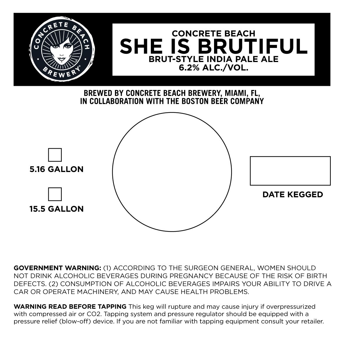 She Is Brutiful — full label as filed with TTB