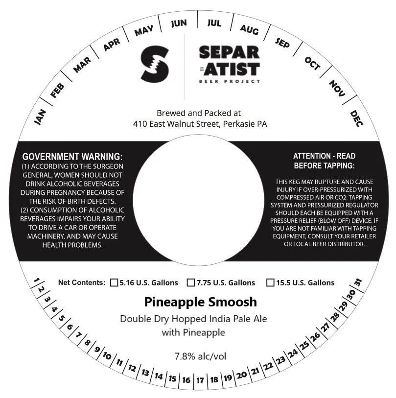Pineapple Smoosh label