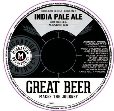 Straight Outta Portland India Pale Ale label