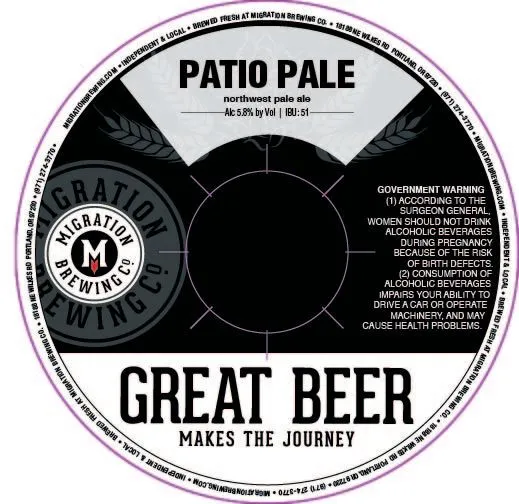Patio Pale label art — PATIO PALE
