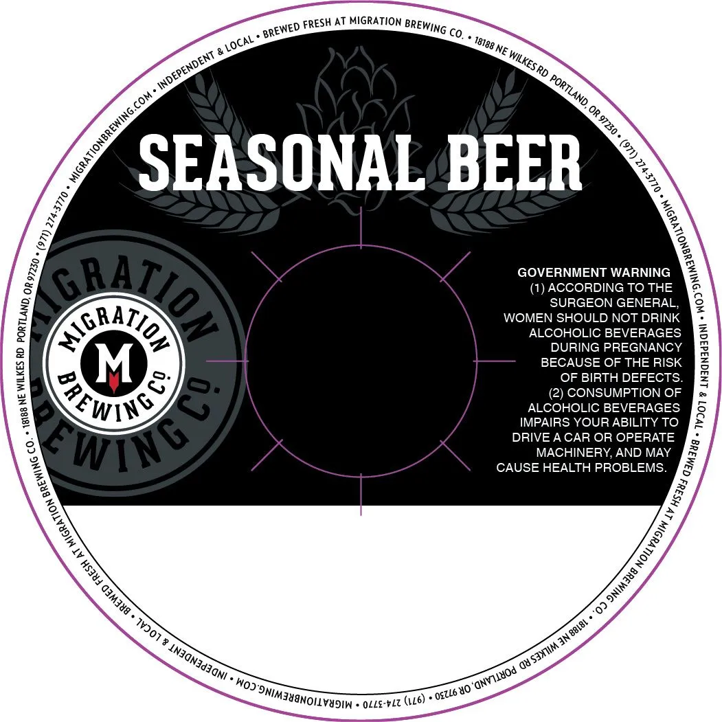 Seasonal Beer label