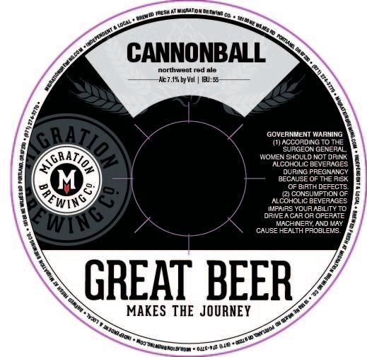 Cannonball — full label as filed with TTB