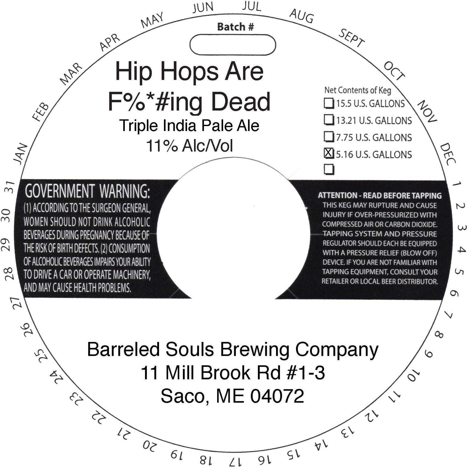 Hip Hops Are F%*#ing Dead — full label as filed with TTB