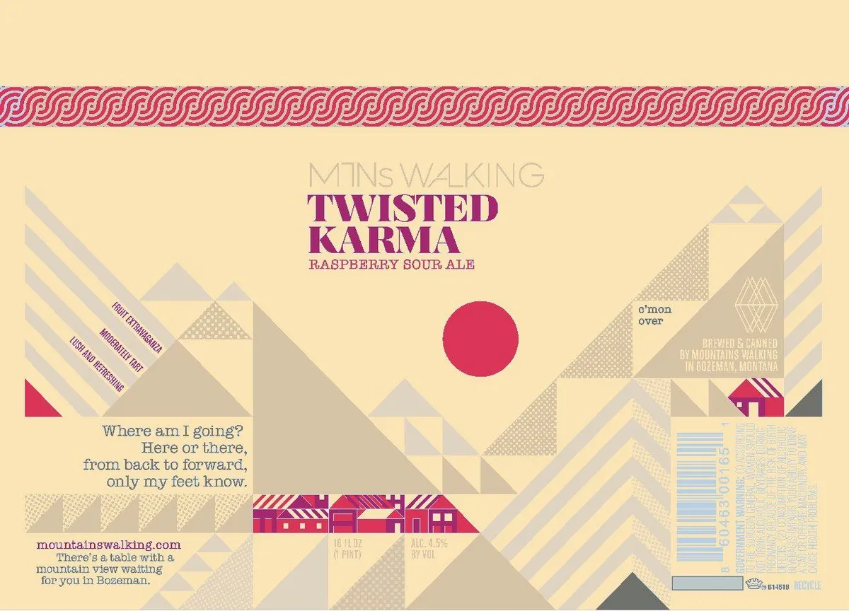 Twisted Karma Raspberry Sour Ale label