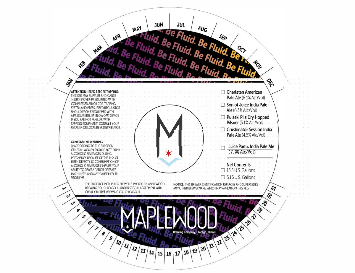 Juice Pants India Pale Ale label art — MAPLEWOOD BREWING COMPANY