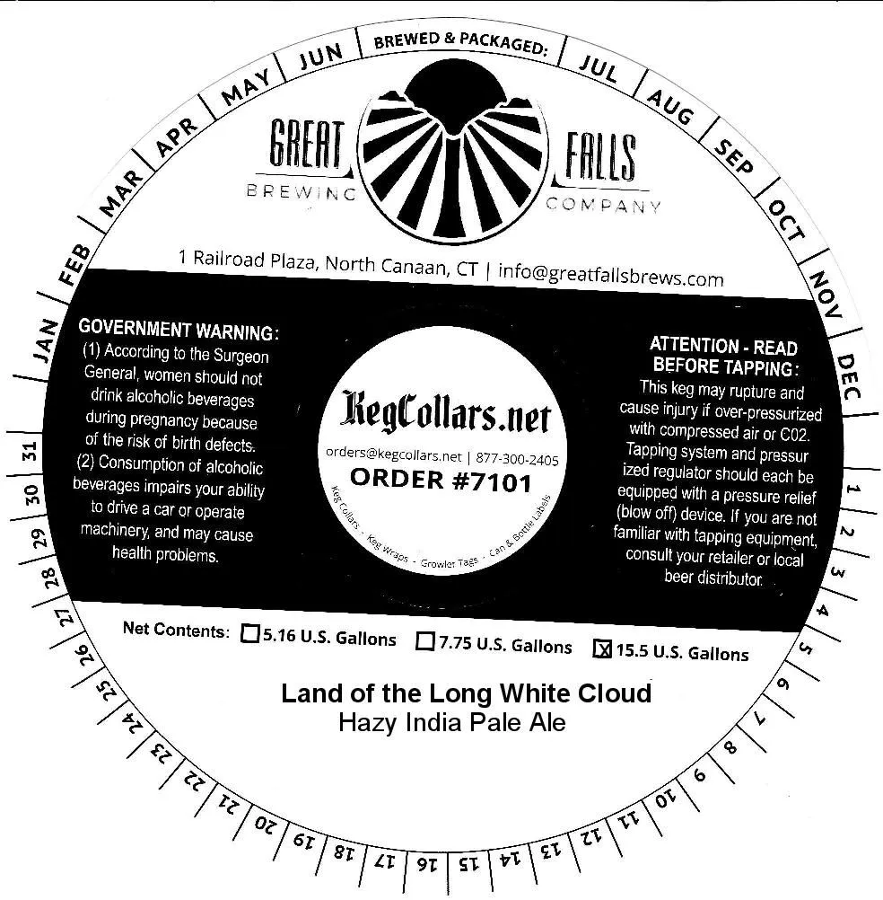Land of the Long White Cloud label