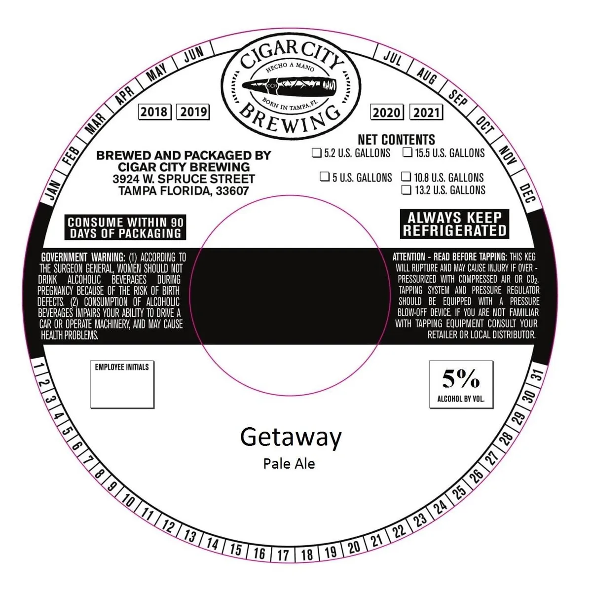 Getaway label
