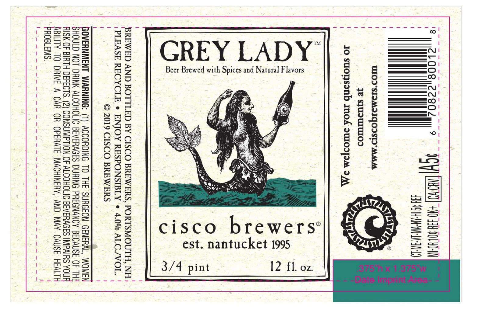 Grey Lady — full label as filed with TTB