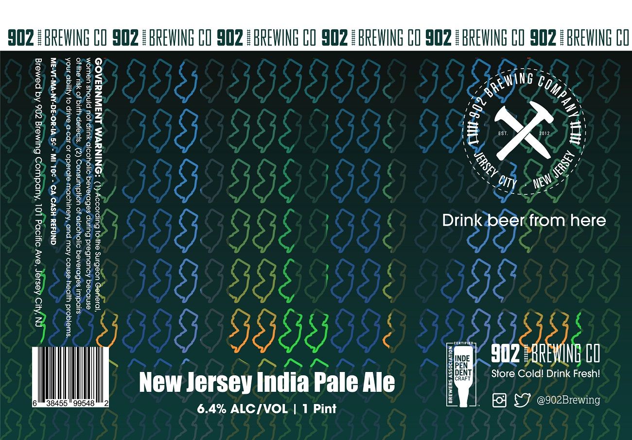 New Jersey India Pale Ale — full label as filed with TTB