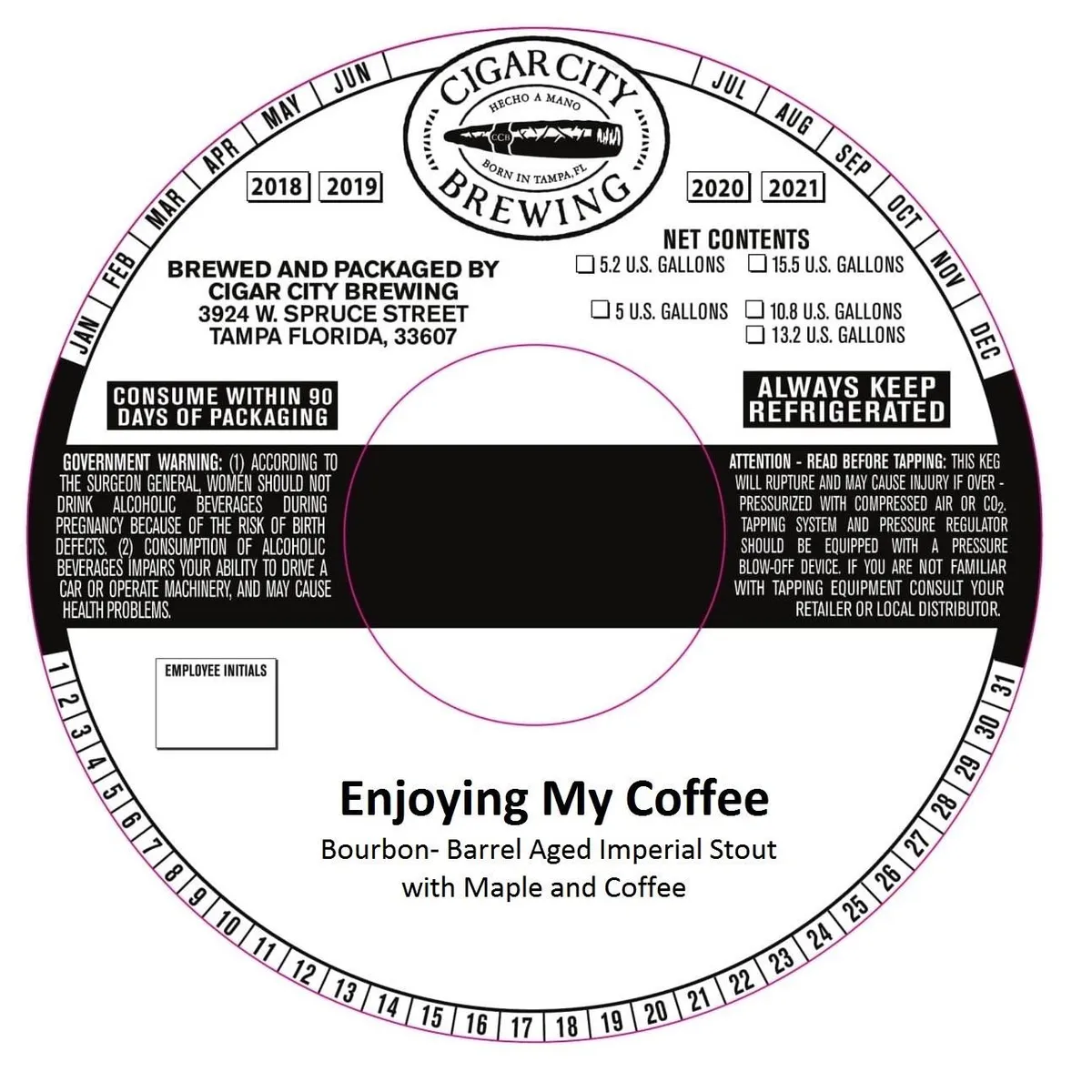 Enjoying My Coffee label