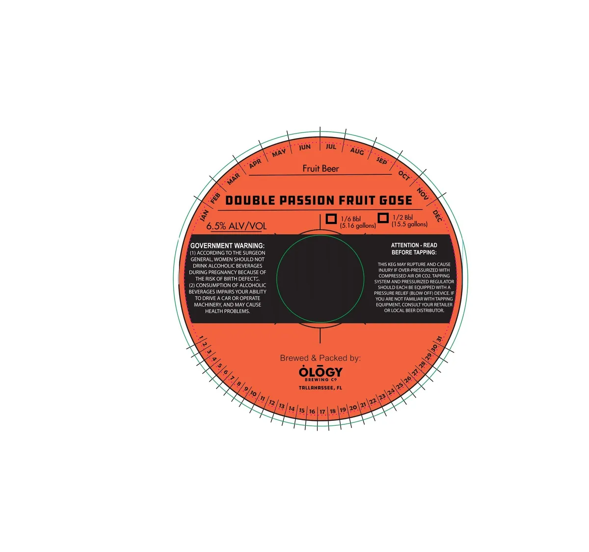 Double Passion Fruit Gose label art — DOUBLE PASSIONFRUIT GOSE