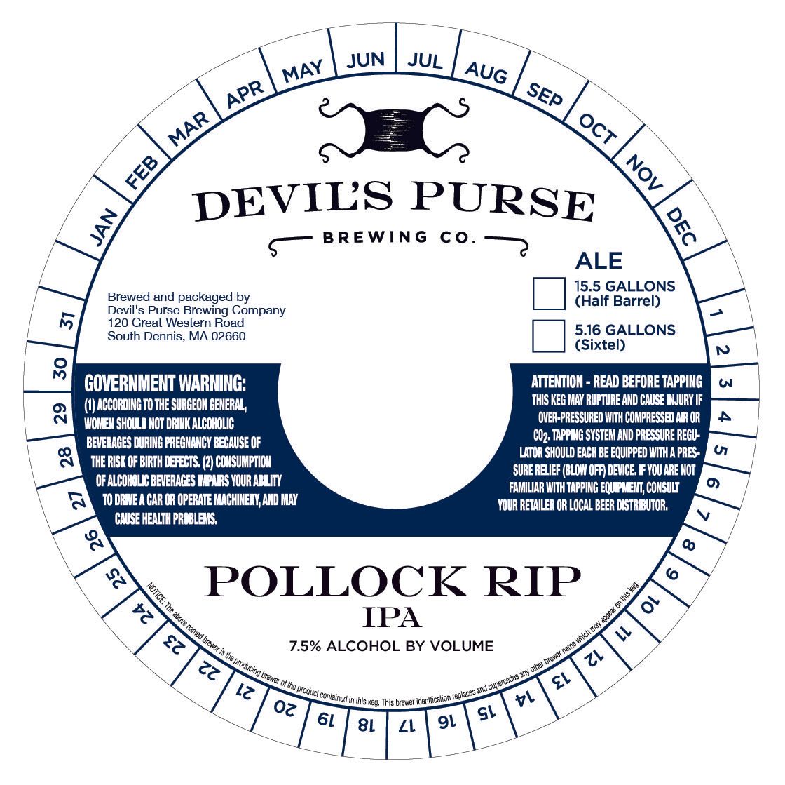 Pollock Rip IPA — full label as filed with TTB