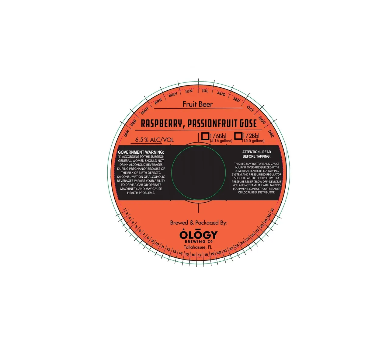 Raspberry, Passionfruit Gose label art — RASPBERRY PASSIONFRUIT GOSE