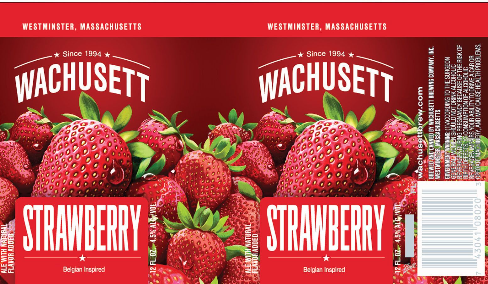 Wachusett Strawberry — full label as filed with TTB