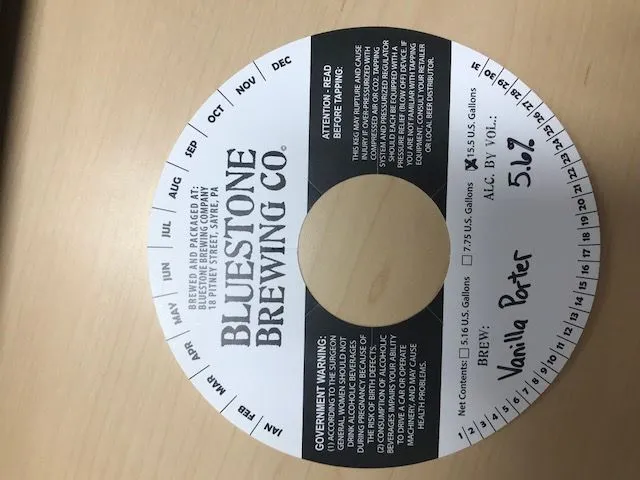 Vanilla Porter label