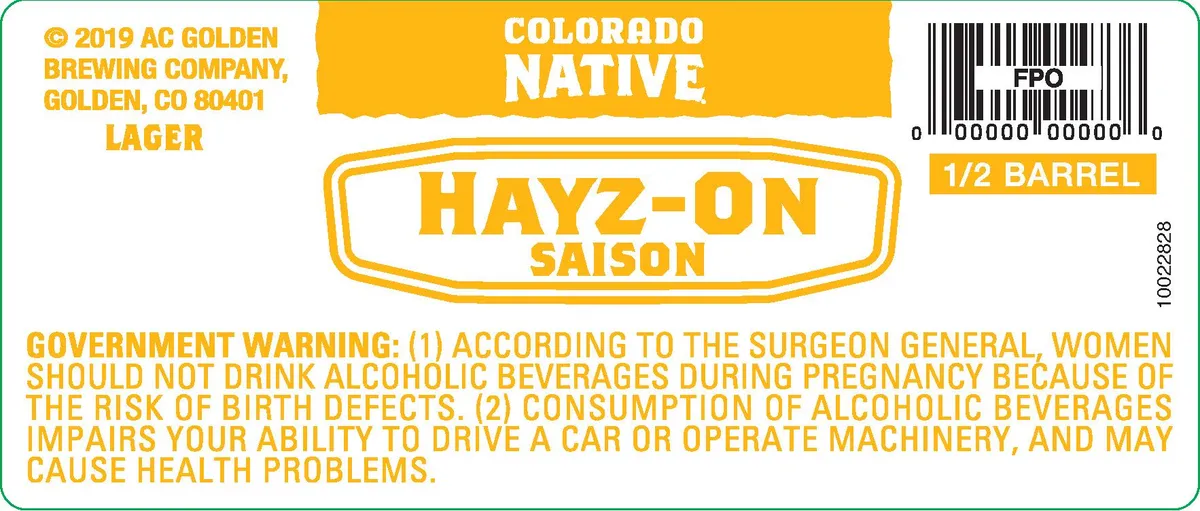 Hayz-On Saison label art — COLORADO NATIVE