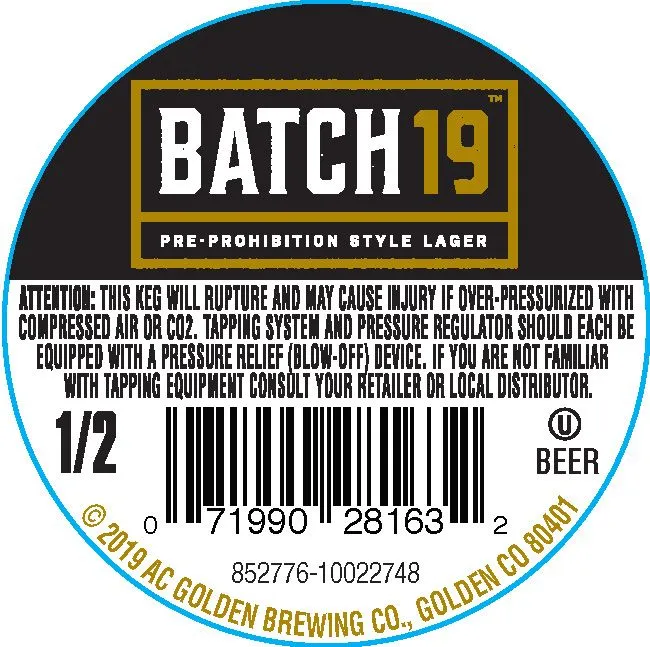 Batch 19 label