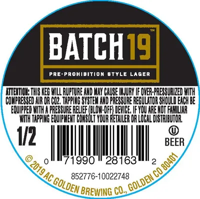 Batch 19 label