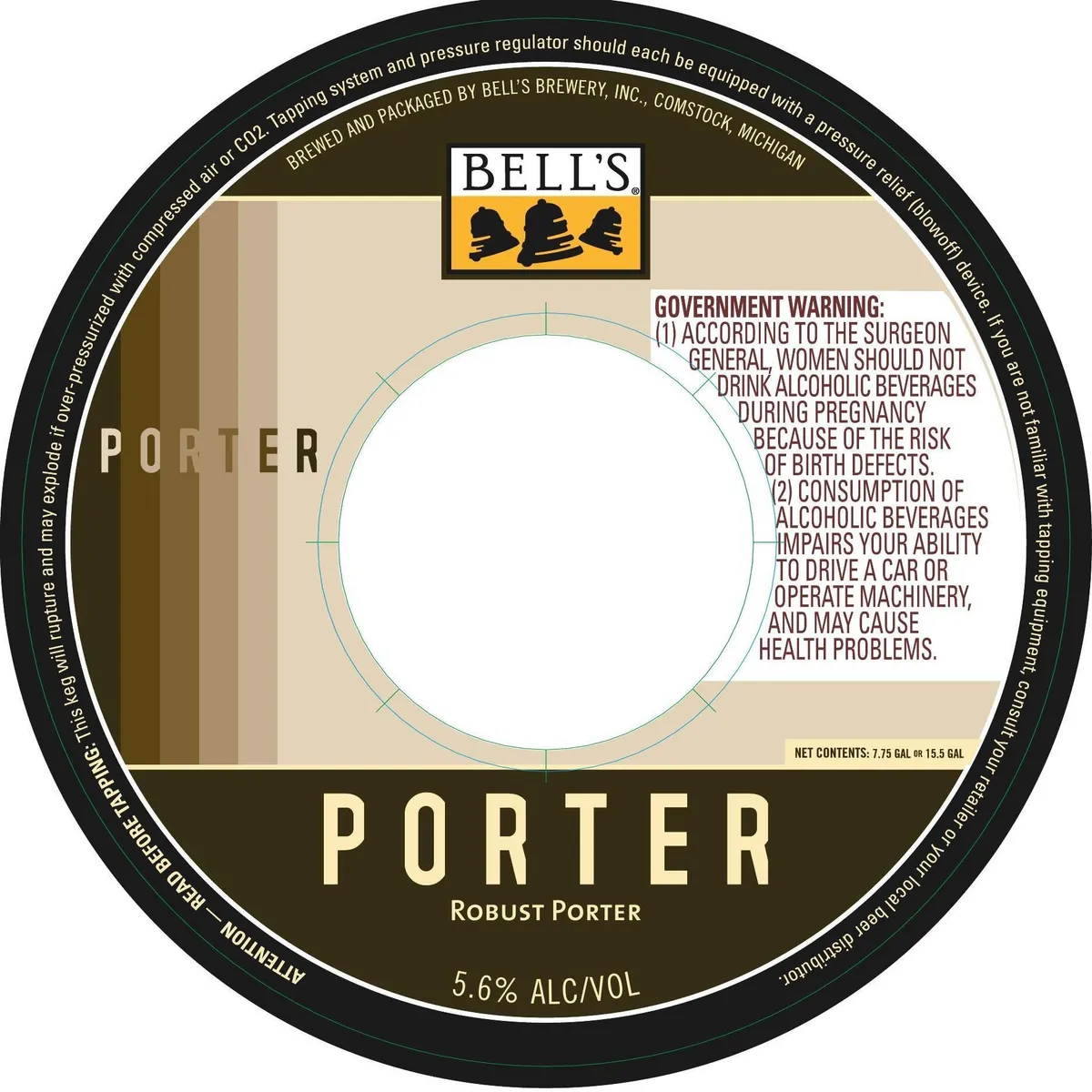 Porter label art — BELL'S
