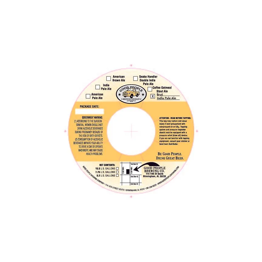 Brut India Pale Ale label
