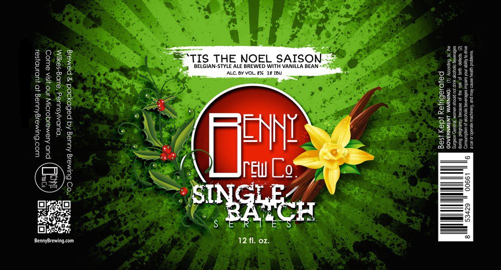 'Tis the Noel Saison — full label as filed with TTB