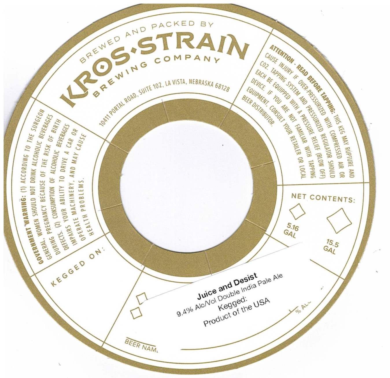 Juice and Desist — full label as filed with TTB