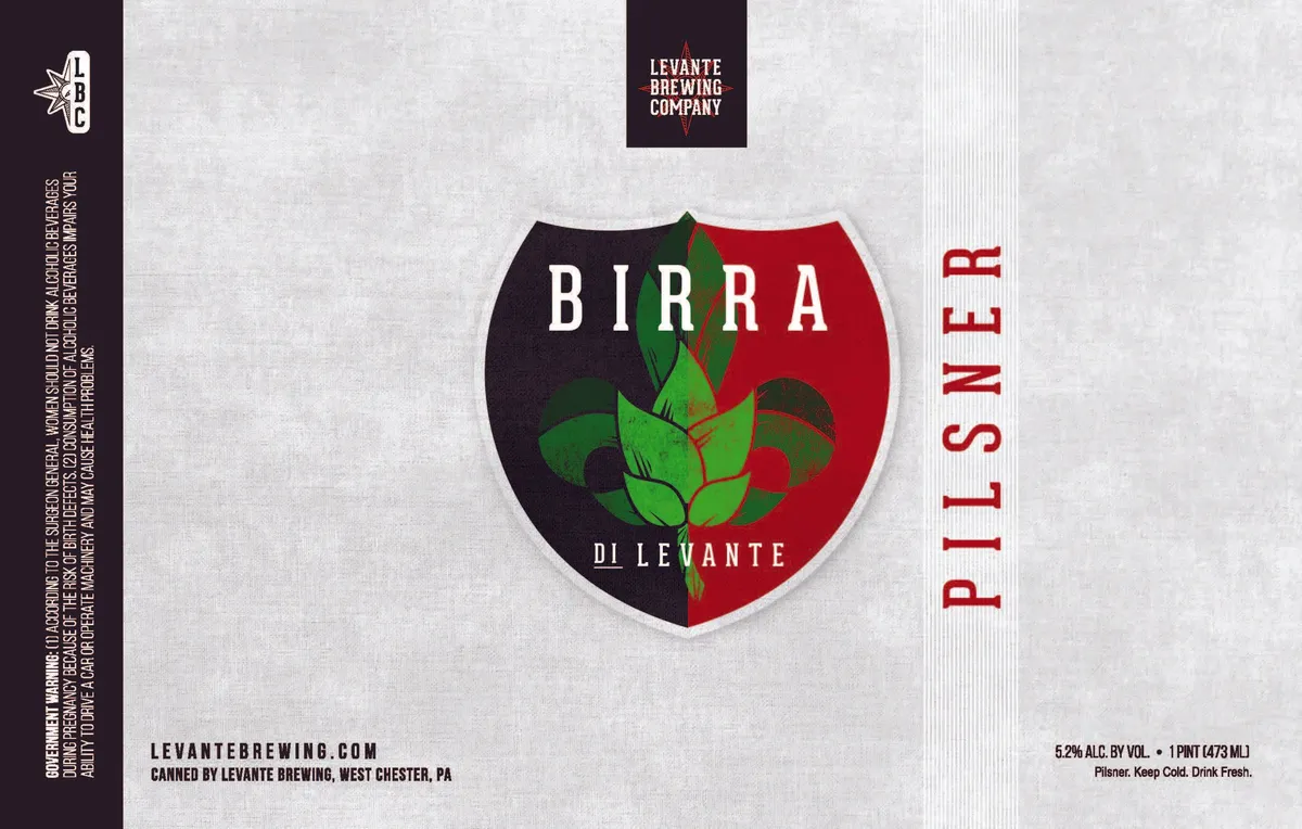 Birra Di Levante Pilsner label art — BIRRA DI LEVANTE PILSNER