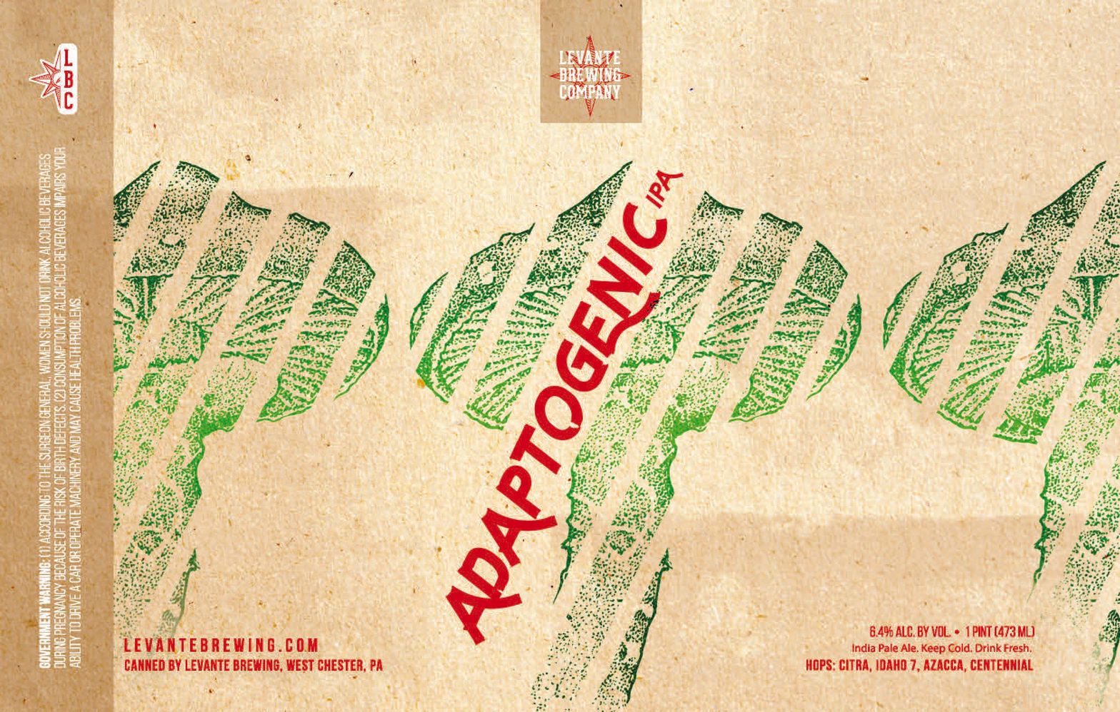 Adaptogenic IPA — full label as filed with TTB