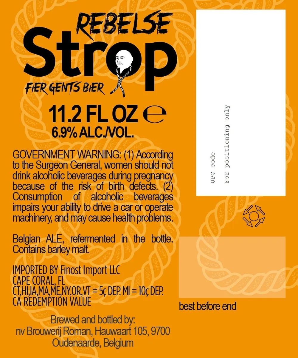 Rebelse Strop label art — REBELSE STROP