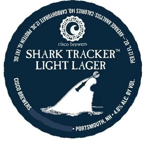 Shark Tracker Light Lager label