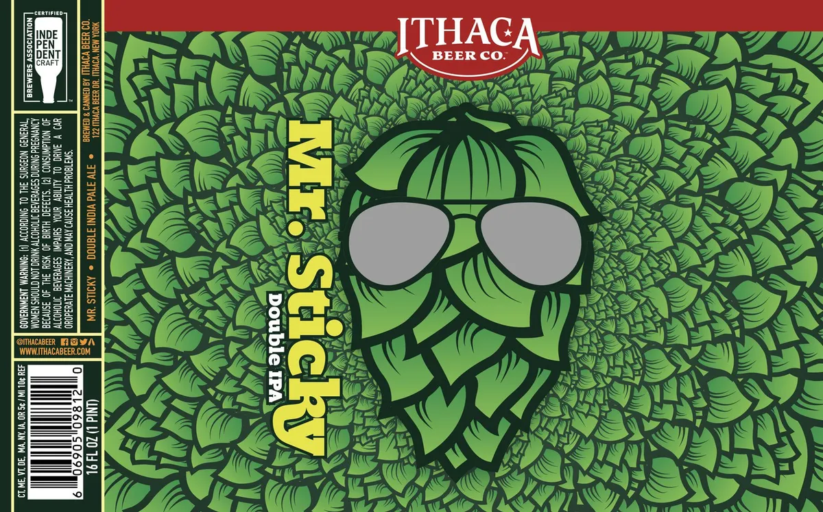 Mr. Sticky label art — ITHACA BEER CO,