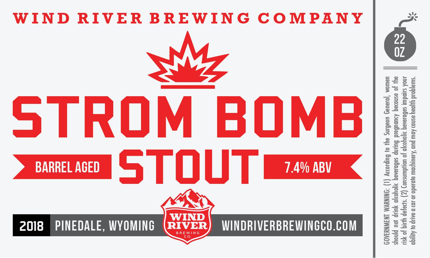 Strom Bomb Stout — full label as filed with TTB