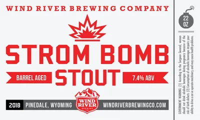 Strom Bomb Stout label