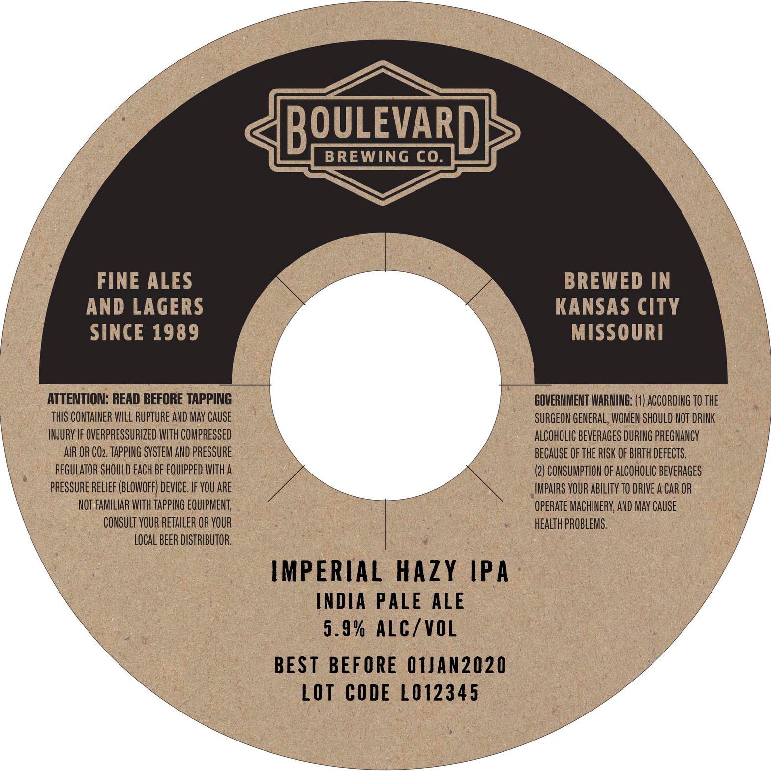 Imperial Hazy IPA — full label as filed with TTB