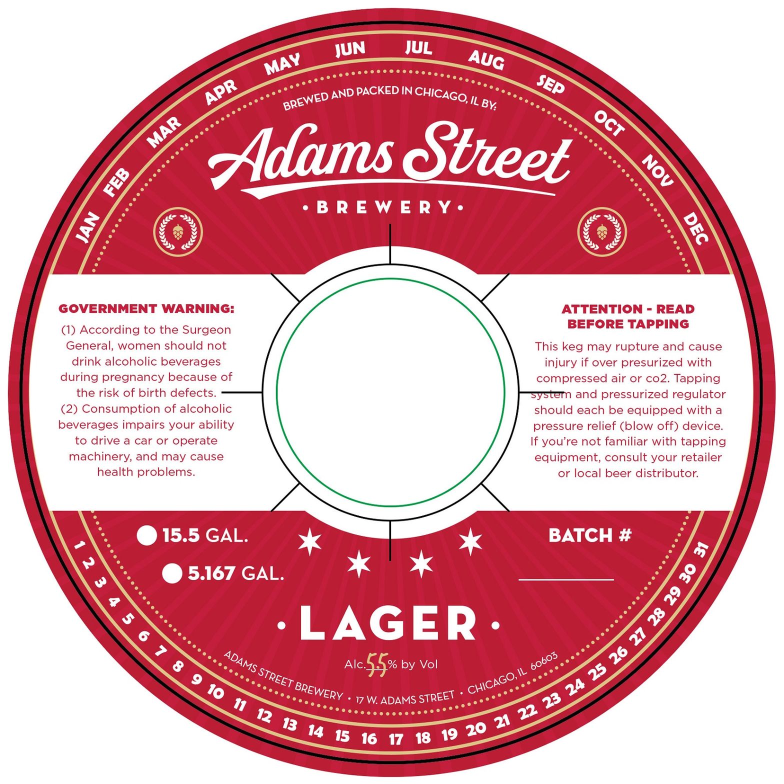 Lager — full label as filed with TTB