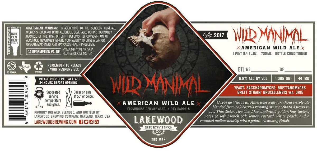 Wild Manimal label art — LAKEWOOD BREWING COMPANY