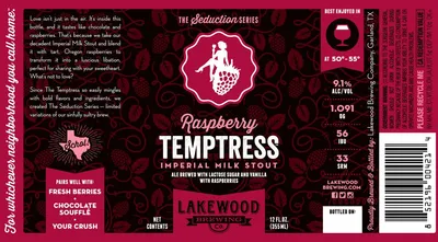 Raspberry Temptress label