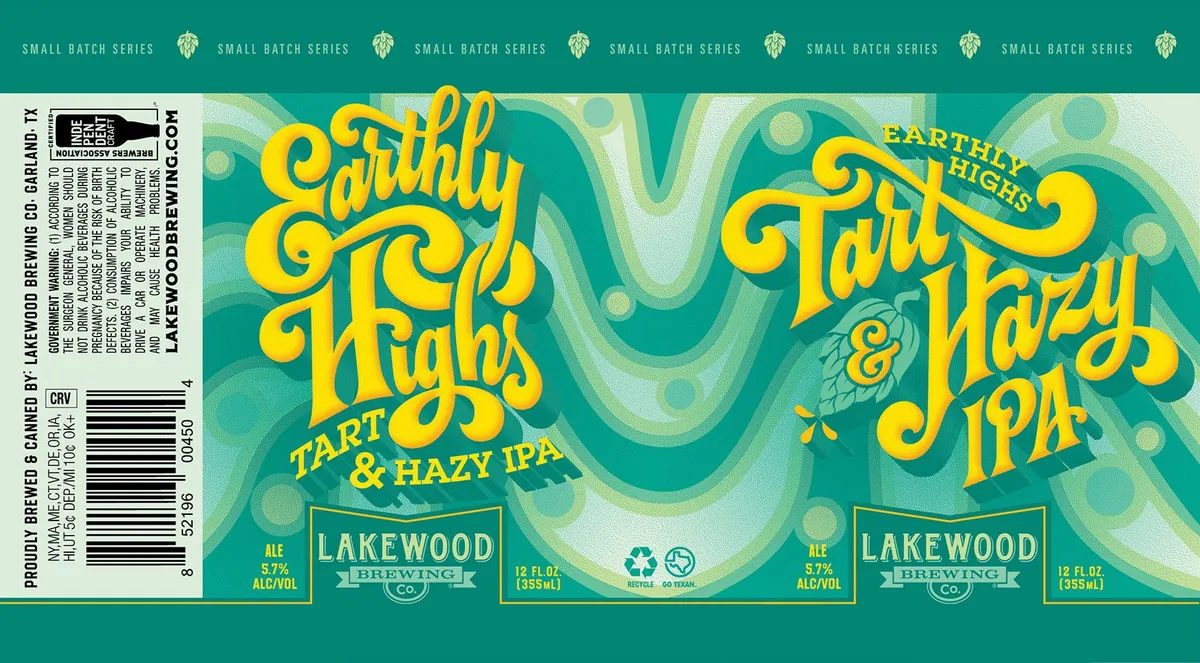 Earthly Highs label art — LAKEWOOD BREWING CO.